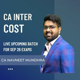 CA Inter Sep 26 Exams | Costing by CA Navneet Mundhra | Live Regular Batch